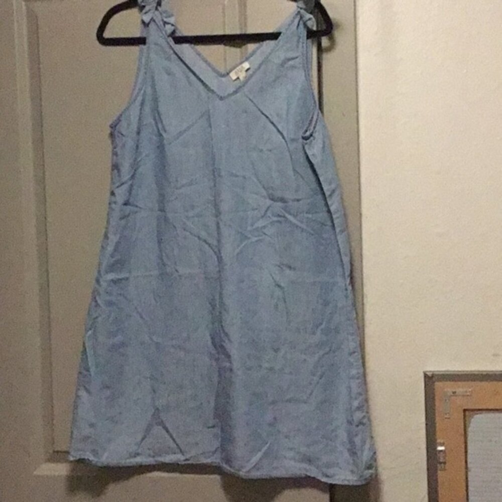 a.n.a Blue Knee-Length A-Line Dress for Work